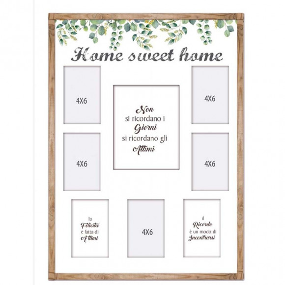 MULTIFOTO 64.5X47.5CM HSH FOGLIE MDF