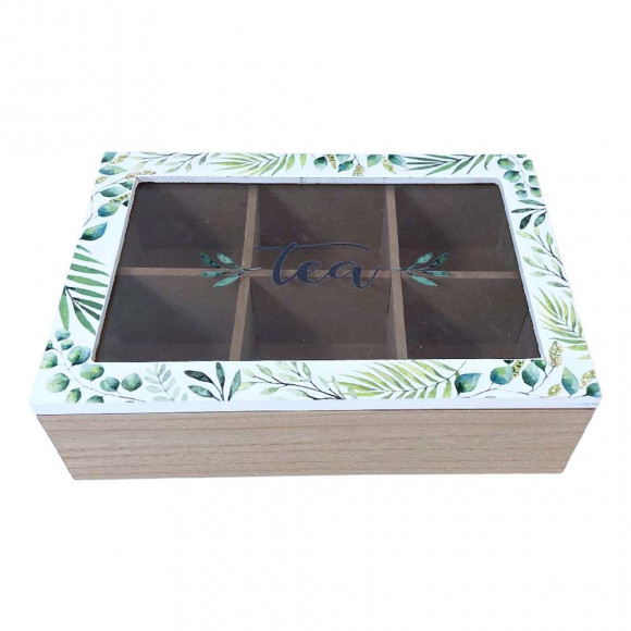 P/TEA 6SCOMP 24X16.5X7CM EUCALIPTO