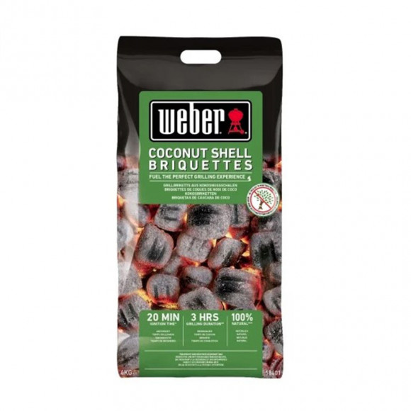 WEBER COCONUT SHELL BRIQUETTE 4 KG