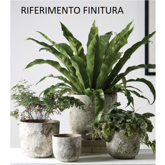 VASO D17XH15,5CM EFFETTO ANTICATO MOSS G