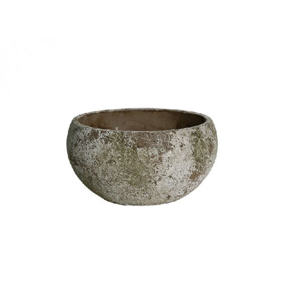 VASO D21XH11CM EFFETTO ANTICATO MOSS GRE