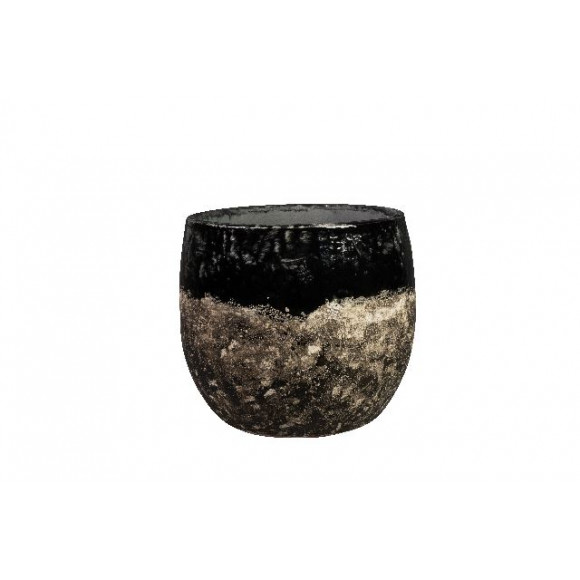 VASO LINDY BLACK D19XH16CM