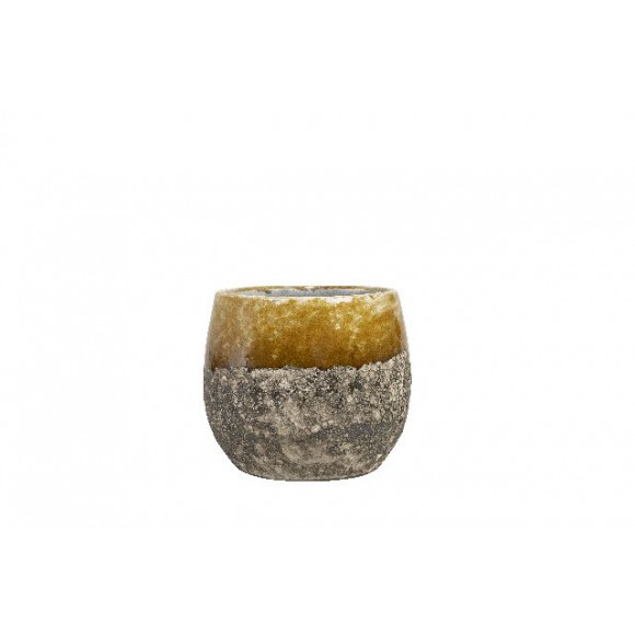 VASO LINDY OCHER D16XH13CM