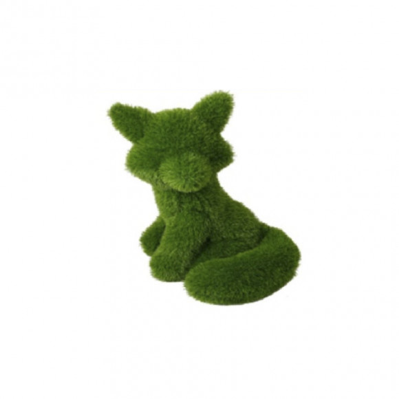 VOLPE SEDUTA PRATO SINTETICO H50CM