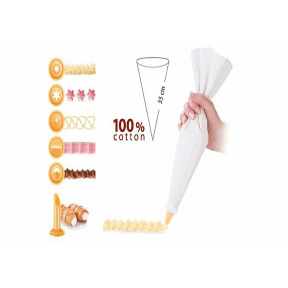 SAC A POCHE 35 CM, TESSUTO, CON 6 BECCUC