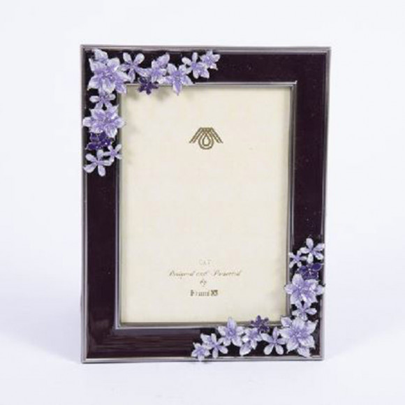 CORNICE 17,2X22,2CM CON FIORI VIOLA